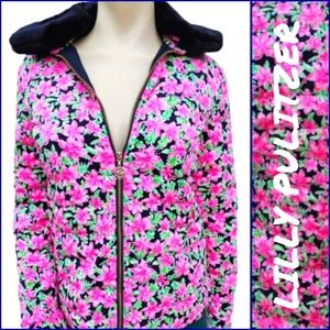 Pink Lilly Pulitzer Carrington Style Jacket, Floral Print, Size 00 NWT